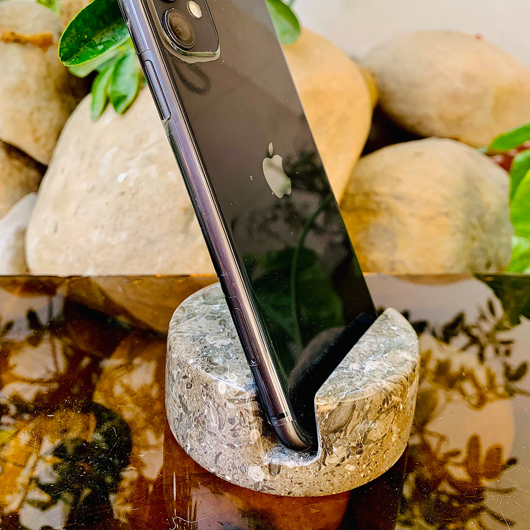 Ocean Grey Marble Mobile Holder 3.5 x 1.25