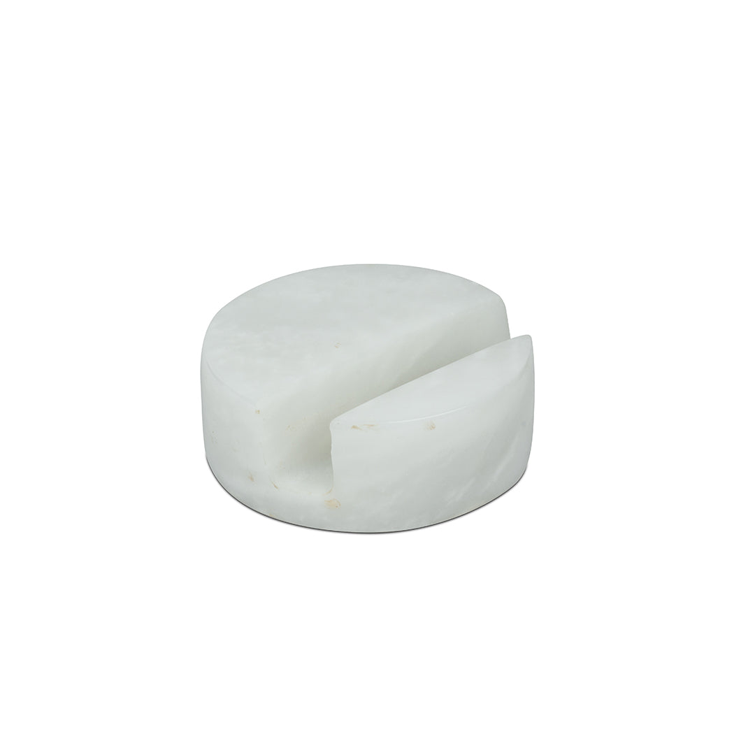 Imperial White Marble Mobile Holder 3.5 x 1.25