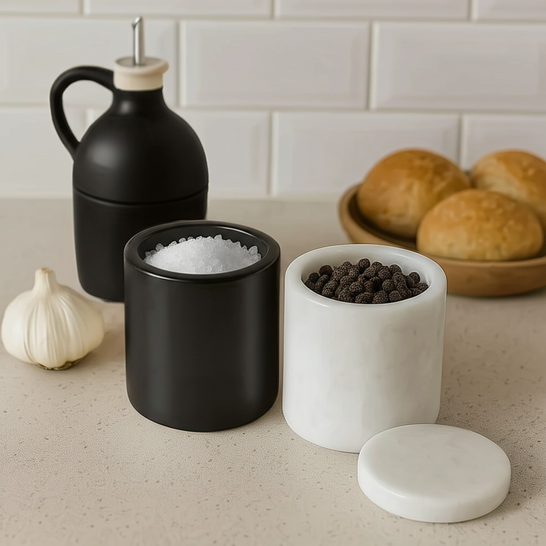 Multi-Purpose Jar (Pair of 2, B&W)