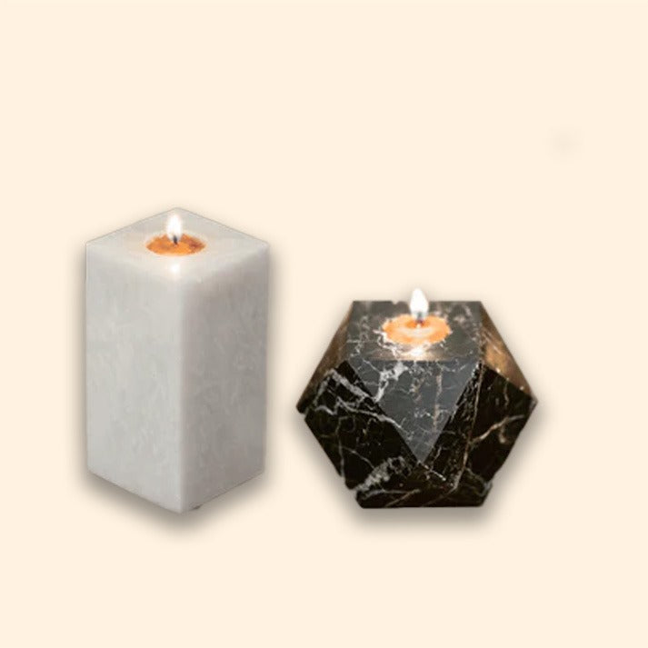 Candle Stands (Pair of 2, B&W)